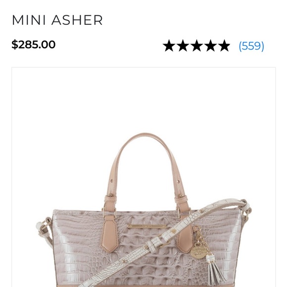 SOLD!! Brahmin Mini Asher in Pumice Tri-Color - Picture 10 of 12